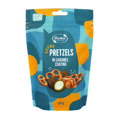 Rutuliukai Pretzels su karameliniu glaistu, 120 g цена и информация | Сладости | pigu.lt