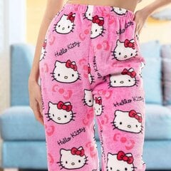 Moteriškos flanelinės Hello Kitty pižamos kelnės kaina ir informacija | Naktiniai, pižamos moterims | pigu.lt