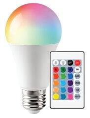 LED lemputė 10W A60 E27 3000k RGB su nuotolinio valdymo pulteliu BESK kaina ir informacija | Pakabinami šviestuvai | pigu.lt