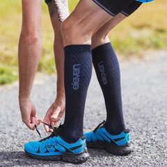 Ilgos kompresinės kojinės Eleven Sportswear MERINO BLUE, mėlyna kaina ir informacija | Vyriškos kojinės | pigu.lt