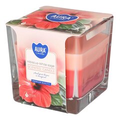 Aura kvapioji žvakė Hibiscus White Sage 170 g kaina ir informacija | Žvakės, Žvakidės | pigu.lt