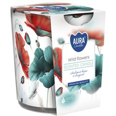 Aura kvapioji žvakė Wild Flowers 100 g kaina ir informacija | Žvakės, Žvakidės | pigu.lt