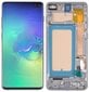 LCD + jutiklinis ekranas Samsung Galaxy S10 PLUS G975 G975F Incell Frame Silver S10+ kaina ir informacija | Telefonų dalys ir įrankiai jų remontui | pigu.lt