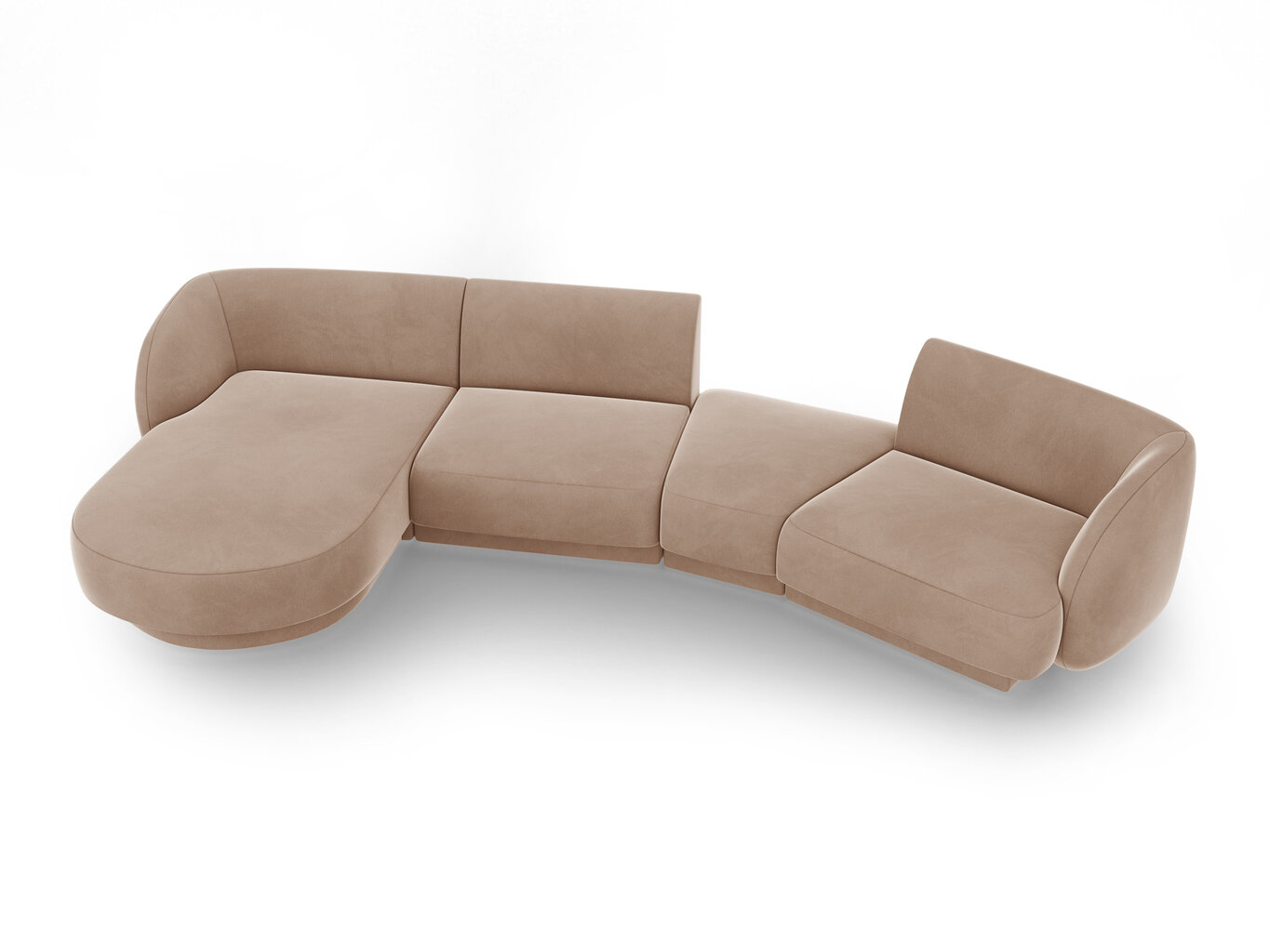 Modulinė sofa Micadoni Miley, smėlio spalvos kaina ir informacija | Sofos | pigu.lt