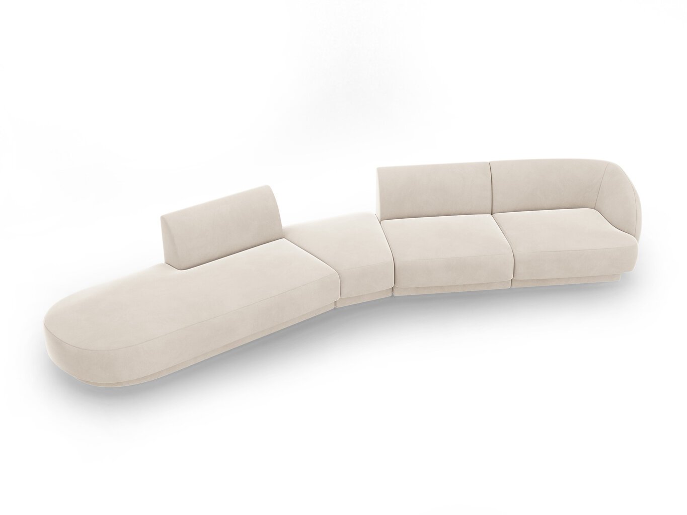 Modulinė sofa Micadoni Miley, balta kaina ir informacija | Sofos, sofos-lovos | pigu.lt