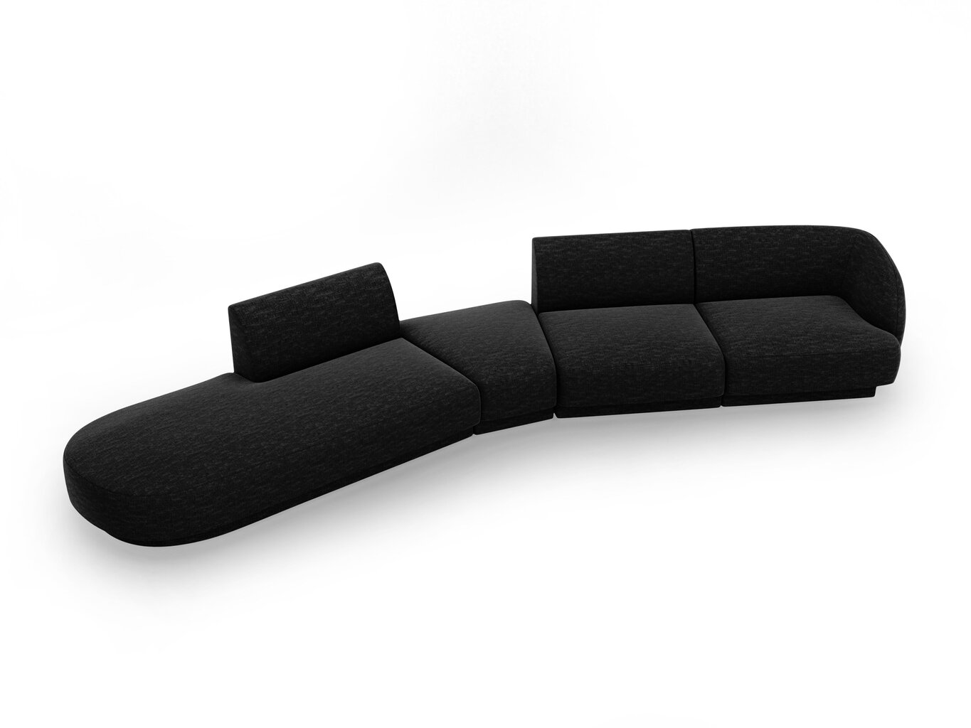 Modulinė sofa Micadoni Miley, juoda kaina ir informacija | Sofos | pigu.lt