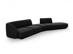 Modulinė sofa Micadoni Miley, juoda kaina ir informacija | Sofos, sofos-lovos | pigu.lt