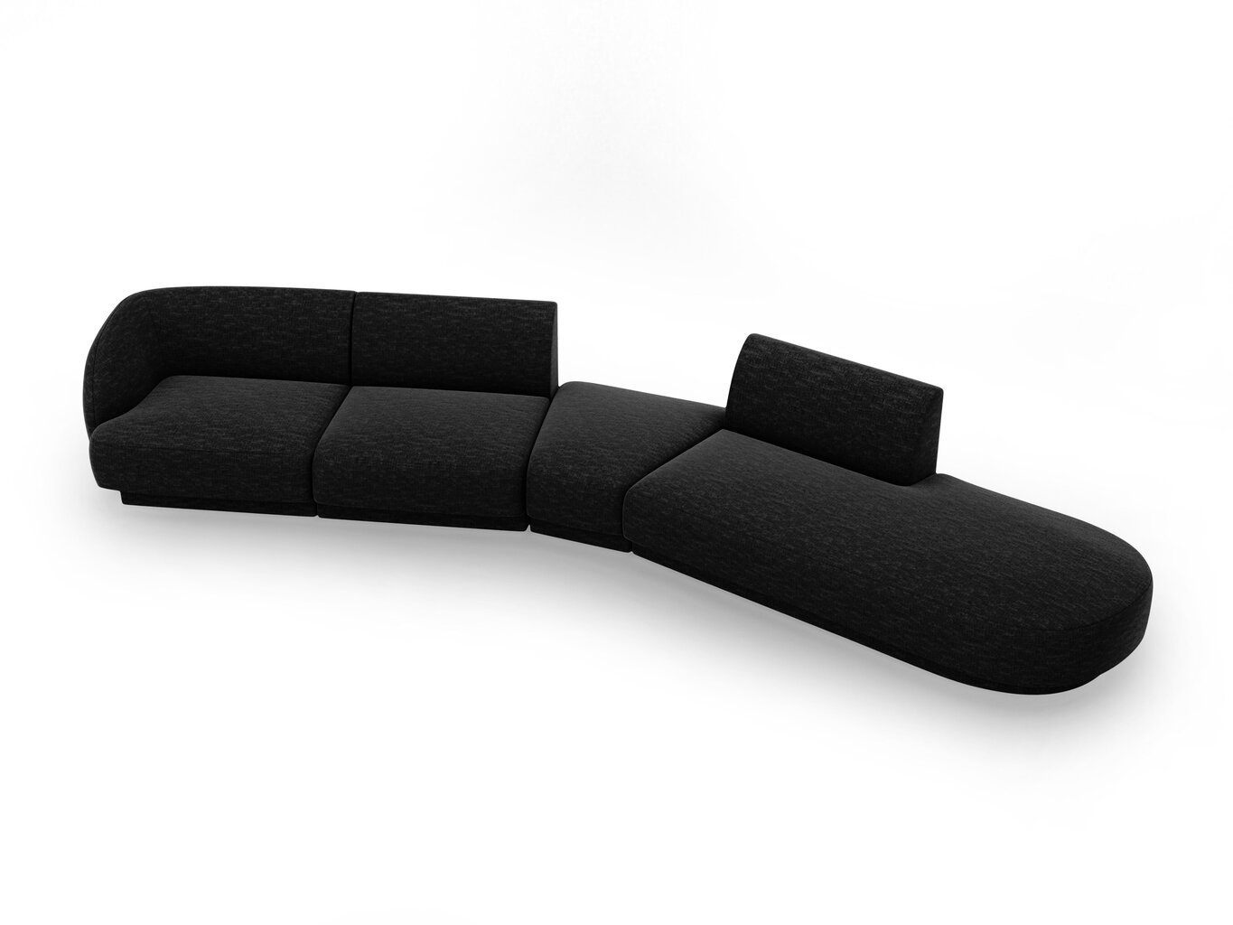 Modulinė sofa Micadoni Miley, juoda kaina ir informacija | Sofos | pigu.lt