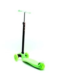 Самокат SCOOTER, зеленый (передняя рама серебристая) цена и информация | Самокаты | pigu.lt