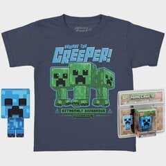 Funko Pocket Pop! & Tee Minecraft Blue Creeper - for Children (L) kaina ir informacija | Žaidėjų atributika | pigu.lt