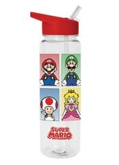 Nintendo - Super Mario Bros 4 Colors Plastic Drinks Bottle 700 ml kaina ir informacija | Žaidėjų atributika | pigu.lt