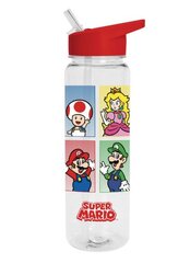 Nintendo - Super Mario Bros 4 Colors Plastic Drinks Bottle 700 ml kaina ir informacija | Žaidėjų atributika | pigu.lt