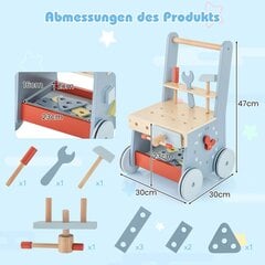 „Costway 2 in 1 Baby Walker Tool“ žaislas su daugiafunkciniu centru ir apatine saugykla kaina ir informacija | Vaikštynės | pigu.lt