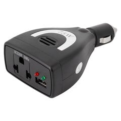 75 W DC12V į kintamosios srovės automobilio maitinimo keitiklio keitiklis USB įkroviklio adapteris kaina ir informacija | Įtampos keitikliai | pigu.lt