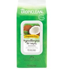 Servetėlės Tropiclean Hypoallergenic Wipes, 100 vnt. kaina ir informacija | Kosmetinės priemonės gyvūnams | pigu.lt