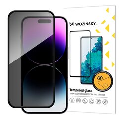 LCD apsauginis stikliukas "Wozinsky Privacy 5D Full Glue" Apple iPhone 16 Pro pritaikytas dėklui Anti Spy цена и информация | Защитные пленки для телефонов | pigu.lt