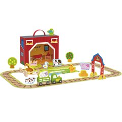 Medinis ūkio lagaminas su figūrėlėmis ir transporto priemonėmis Tooky Toy L-TJ459, 35 vnt. цена и информация | Игрушки для мальчиков | pigu.lt