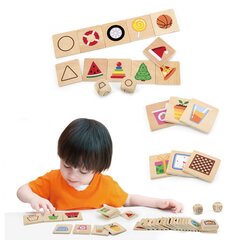 Stalo žaidimas Viga Toys Learning Shapes Puzzle Set kaina ir informacija | Stalo žaidimai, galvosūkiai | pigu.lt