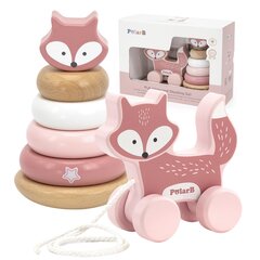 Medinė linguojanti piramidė Viga Toys L-442280 kaina ir informacija | Žaislai kūdikiams | pigu.lt