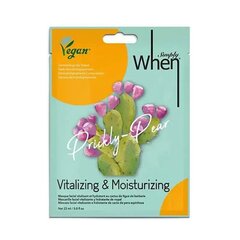 Veganiška ir drėkinanti veido kaukė Simply When Pricky Pear 23ml kaina ir informacija | Veido kaukės, paakių kaukės | pigu.lt