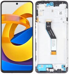 Originalus LCD + jutiklinis ekranas Xiaomi Poco M4 Pro 5G (restauruotas) Rėmelis juodas kaina ir informacija | Telefonų dalys ir įrankiai jų remontui | pigu.lt