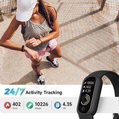 TOOBUR Fitneso laikrodis, juodas kaina ir informacija | Išmaniosios apyrankės (fitness tracker) | pigu.lt