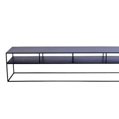 TV stovas Tensio Floor Metal, 200x45 cm, juodas kaina ir informacija | TV staliukai | pigu.lt