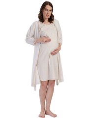 Komplektukas nėštukėms ir maitinančioms, Vienetta (Beige su meškinu) 401063-BEIGE-XXL kaina ir informacija | Naktiniai, pižamos moterims | pigu.lt