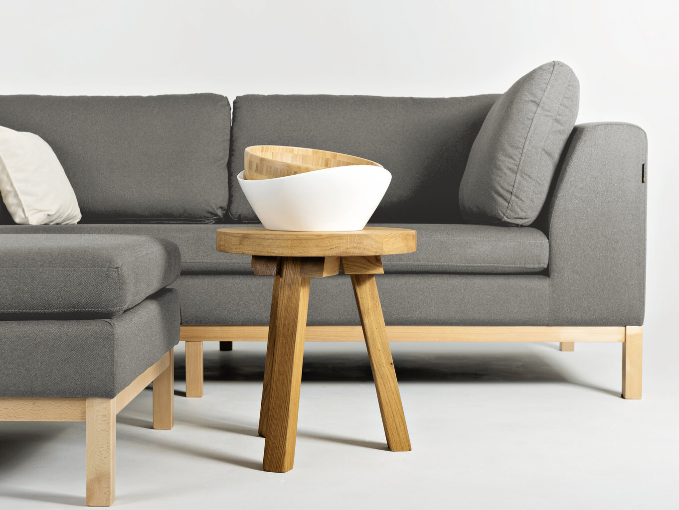 3 vietų sofa-lova AMBIENT WOOD - kvarc(ml84), natūrali kaina ir informacija | Sofos | pigu.lt