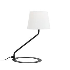 Настольная лампа SHADE LAMP - абажур белый ножка черная цена и информация | Настольные светильники | pigu.lt