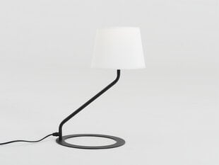 Настольная лампа SHADE LAMP - абажур белый ножка черная цена и информация | Настольные светильники | pigu.lt