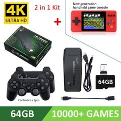 4K Ultra vaizdo žaidimų konsolė, skirta PS1 / SEGA / SNES / MAME Retro TV žaidimų konsolė 64 GB 10000 žaidimų vaizdo žaidimų kortelė M8 / X2 цена и информация | Игровые приставки | pigu.lt