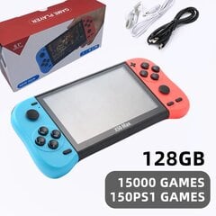 5,1 colio nešiojama žaidimų konsolė 128GB 15000 retro žaidimai, skirti PS1/GBA/SNES delniniams vaizdo žaidimų grotuvams Dovana vaikams цена и информация | Игровые приставки | pigu.lt