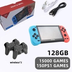 5,1 colio nešiojama žaidimų konsolė 128GB 15000 retro žaidimai, skirti PS1/GBA/SNES delniniams vaizdo žaidimų grotuvams Dovana vaikams цена и информация | Игровые приставки | pigu.lt