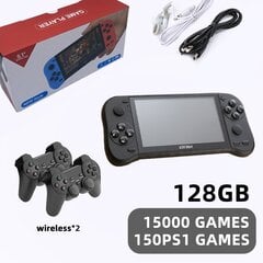 5,1 colio nešiojama žaidimų konsolė 128GB 15000 retro žaidimai, skirti PS1/GBA/SNES delniniams vaizdo žaidimų grotuvams Dovana vaikams цена и информация | Игровые приставки | pigu.lt