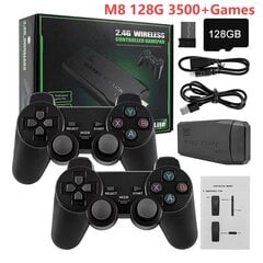 M8/M8 PLUS vaizdo žaidimų konsolė 4K HD 2.4G belaidis valdiklis TV Game Stick 20000+Games Retro delninis žaidimų grotuvas, skirtas PS1/FC/GBA kaina ir informacija | Žaidimų konsolės | pigu.lt