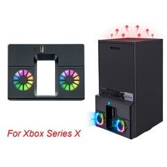 Žaidimų konsolės išorinis aušinimo ventiliatorius, skirtas Xbox Series X Host Colorful Lights Heatsink Cooler Fan for Xbox Series S žaidimų priedai цена и информация | Аксессуары для компьютерных игр | pigu.lt