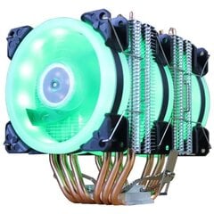 Aušintuvas Aukštos kokybės 6 šilumos vamzdžių dviejų bokštų aušinimas 9 cm RGB ventiliatoriaus LED ventiliatoriaus palaikymas 3 ventiliatoriai 3 PIN CPU ventiliatorius, skirtas AMD ir Intel цена и информация | Аксессуары для компьютерных игр | pigu.lt