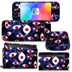 Kaukolės odos dangtelio lipduko lipdukas, skirtas Switch OLED konsolei Joy-Con valdiklio doko dangos vinilas цена и информация | Аксессуары для компьютерных игр | pigu.lt