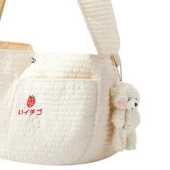 Strawberry Print Pet Sling nešiojimo krepšys – laisvų rankų įranga kvėpuojantis vieno peties krepšys mažiems naminiams gyvūnėliams (S dydis iki 4 kg/8,8 svaro) цена и информация | Женские сумки | pigu.lt