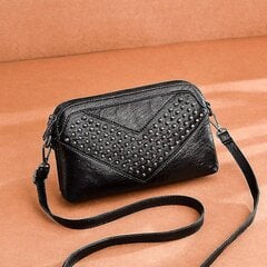 Moteriški pečių krepšiai Mini kvadratiniai Moteriški Crossbody Krepšiai Moterims Fashion Rivet Pečių Krepšys Retro Fe цена и информация | Женские сумки | pigu.lt