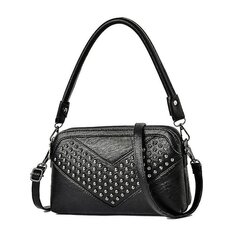 Moteriški pečių krepšiai Mini kvadratiniai Moteriški Crossbody Krepšiai Moterims Fashion Rivet Pečių Krepšys Retro Fe цена и информация | Женские сумки | pigu.lt