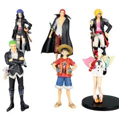 6 vnt. 17 cm One Piece figūrėlė Theater Edition Film Red Robin Roronoa Zoro Luffy Nami Sanji Uta Anime Action Figūrėlė kaina ir informacija | Kolekciniai modeliukai | pigu.lt