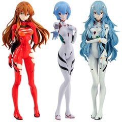 3 pc 18cm Neon Genesis Evangelion Anime Figure EVA Short Hair Rei Ayanami Action Figure Asuka Figurine PVC Collection Model цена и информация | Коллекционные модели автомобилей | pigu.lt