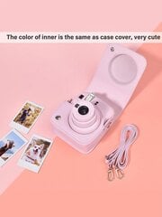 Momentinis Mini 12 dėklas, suderinamas su Instax Mini 12 / Mini 12 fotoaparatu – PU odos apsauginis dėklo dėklas su reguliuojamu peties dirželiu – mėtų žalia kaina ir informacija | Moteriškos rankinės | pigu.lt