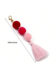 Pom Pom & Tassel Decor Bag Charm Mielas Raktų Pakabukas Piniginė Krepšys Kuprinė Automobilinis Charm Ausinių Priedas Dovana Mamai Krepšys Priedai Dovana, Dovana, Priedai, D kaina ir informacija | Moteriškos rankinės | pigu.lt