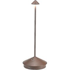 Zafferano Pina Pro aliuminio diombaras LED stalinis lempa, Ip54 apsauga, naudojimui viduje / lauke, kištuko įkrovimo bazė, H29cm, Eu Contact-corten-wellngs kaina ir informacija | Staliniai šviestuvai | pigu.lt