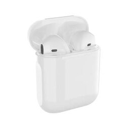 Originalus i12 Tws Stereo Wireless 5.0 Bluetooth In-Ear-Hörlurar med iPhone-dėklas (Vit) kaina ir informacija | Ausinės | pigu.lt