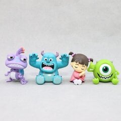 4Pcs University Monsters Inc Фігуркі Джэймса П. Салівана Анімэ Фігурка Майкла Вазоскі Рэндала Богса Q Версія Мадэль Цацкі цена и информация | Детали интерьера | pigu.lt