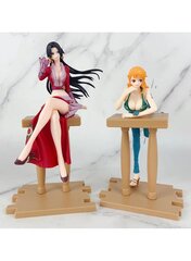 4 vnt Anime One Piece Luffy Ace Nami Hancock Figūrėlė Baras pozicija Sėdinti poza Veiksmo figūrėlė PVC modelis Lėlė, 17-22cm kaina ir informacija | Kolekciniai modeliukai | pigu.lt